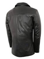 Men's Black Blazer Leather Jacket
