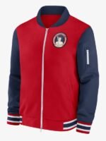 Cleveland Guardians Full-Zip Red And Blue Bomber Jacket
