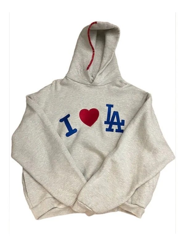 MADHAPPY X DODGERS I LOVE LA GREY UNISEX HOODIE Madhappy x Dodgers I Love La Hoodie