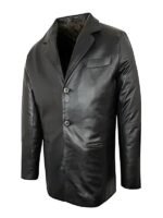 Black Blazer Leather For Jacket Mens