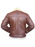 Men’s B3 Shearling Sheepskin Brown Bomber Leather Jacket