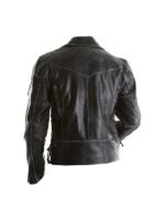 Mens Brando Motorcycle Distressed Leather Jacket