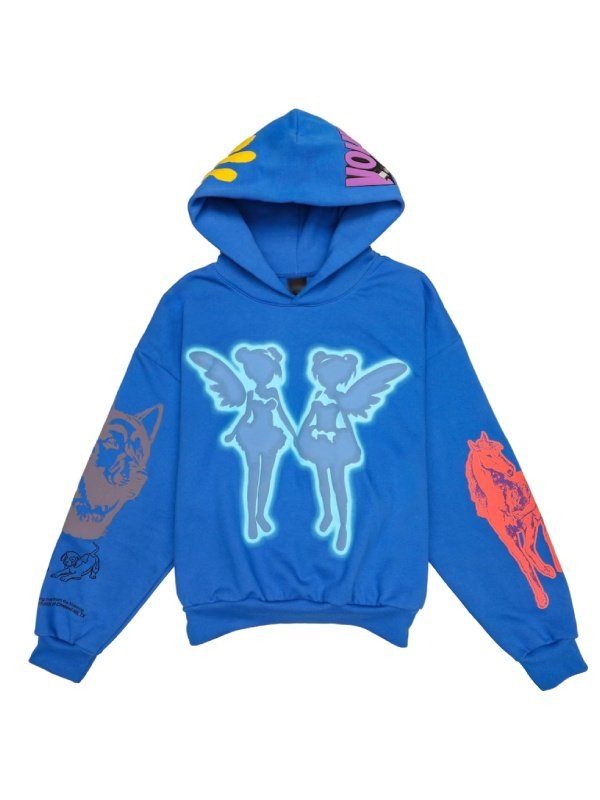 Shop For All The Dogs Drake FATD Blue Hoodie Drake FATD Hoodie in Blue