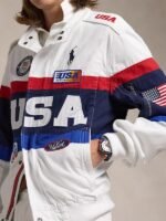 Shop Paris Olympics 2024 Team USA Closing Ceremony White Jacket