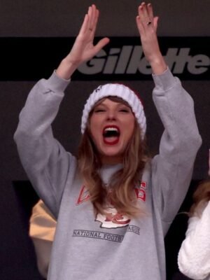 Taylor Swift Gray Kansas City Chiefs Sweatshirt