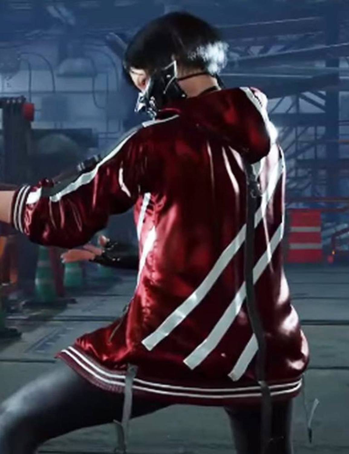Tekken 8 Reina Red Bomber Jacket Tekken 8 Reina Red Hooded Bomber Jacket