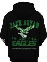 Buy Zach Bryan Philadelphia Eagles Black Unisex Hoodie