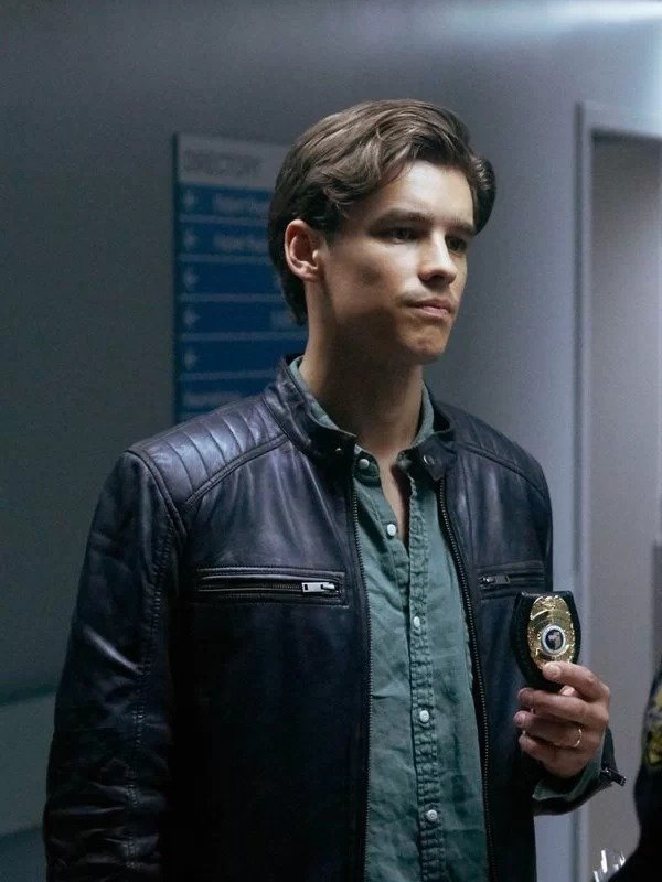 Brenton Thwaites Titans Biker Leather Jacket Tv Series Titans Dick Grayson Black Biker Leather Jacket