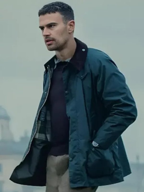 Eddie Halstead TV-Series The Gentlemen Theo James Black Jacket The Gentlemen 2024 Theo James Black Jacket