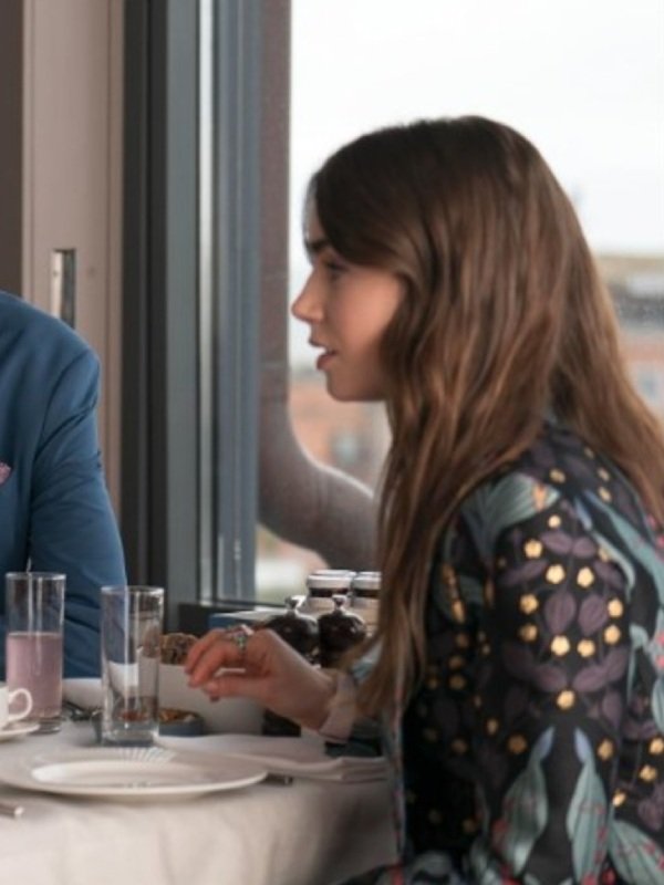 Emily Cooper TV Series Emily In Paris S04 Lily Collins Floral Blazer Emily In Paris S4 Lily Collins Floral Blazer