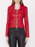 Emily In Paris S4 Lily Collins Red Leather