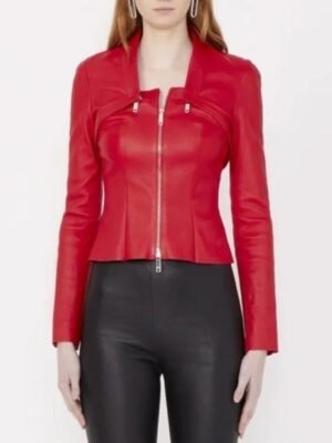 Emily In Paris S4 Lily Collins Red Leather