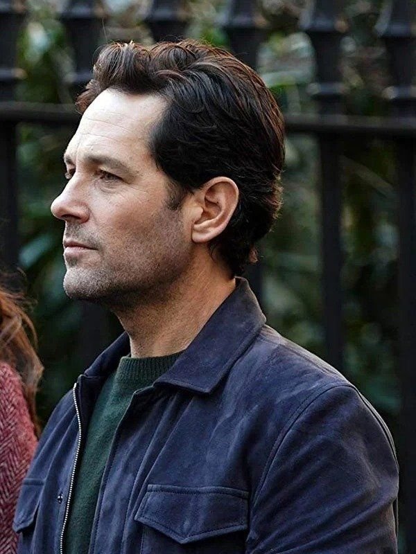 Paul Rudd TV Series Living with Yourself Suede Leather Blue Jacket Living with Yourself Miles Elliot Blue Jacket