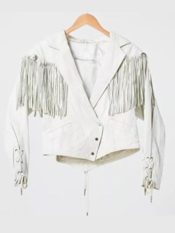 Sharon Stevens Film Ordinary Angels 2024 Hilary Swank White Jacket Sharon Stevens Film Ordinary Angels 2024 Hilary Swank White Fringed Jacket