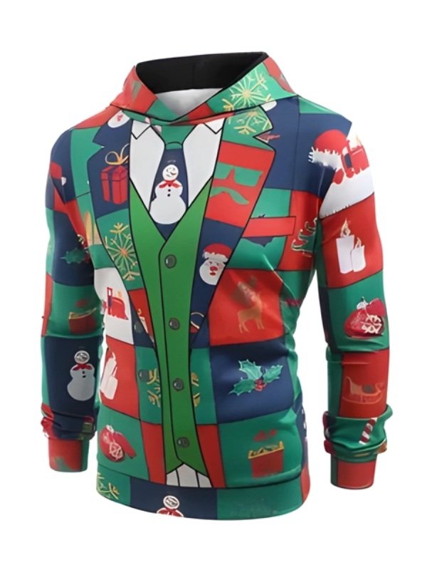 Ugly Christmas 2024 Hoodie Funny and Ugly Christmas 2024 Printed Hoodie For Unisex