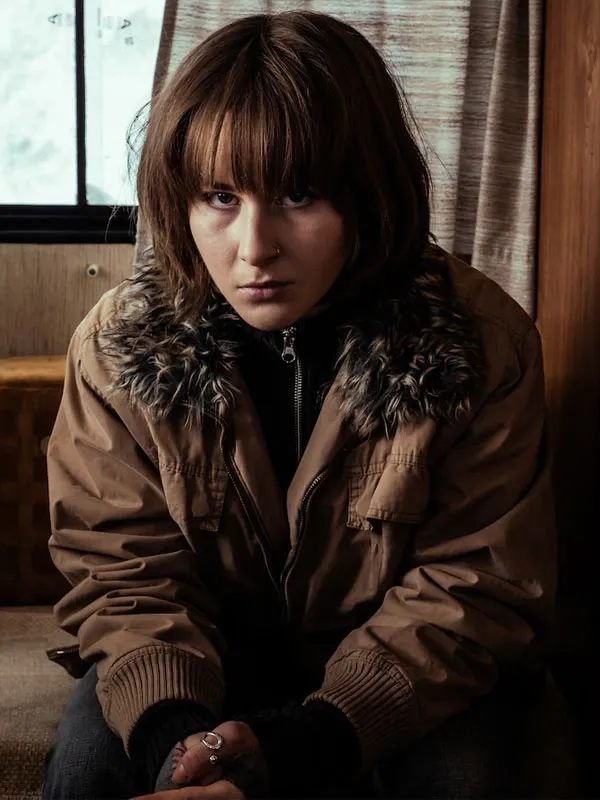 Aiko Beemsterboer Movie Ferry 2 Brown Shearling Bomber Jacket Aiko Beemsterboer Movie Ferry 2 Brown Shearling Bomber Jacket