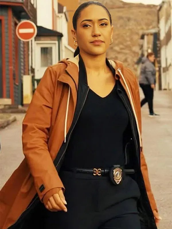 Arch Saint-Pierre Tv Series Joséphine Jobert Brown Hooded Coat Joséphine Jobert Saint-Pierre 2025 Coat